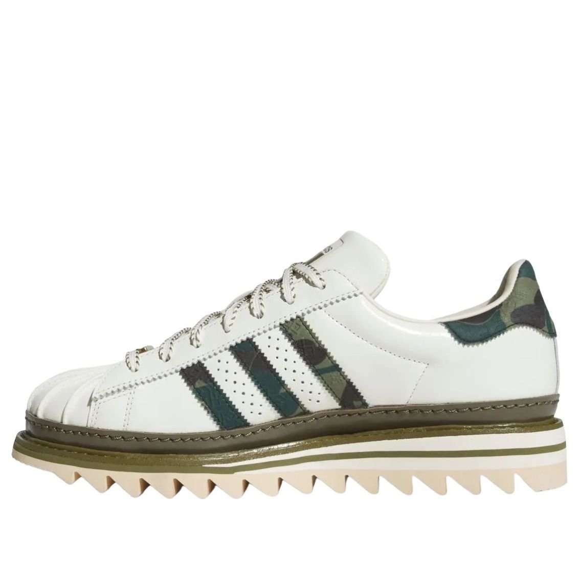 adidas x CLOT x BAPE Superstar 'Green Camo' KJ1473