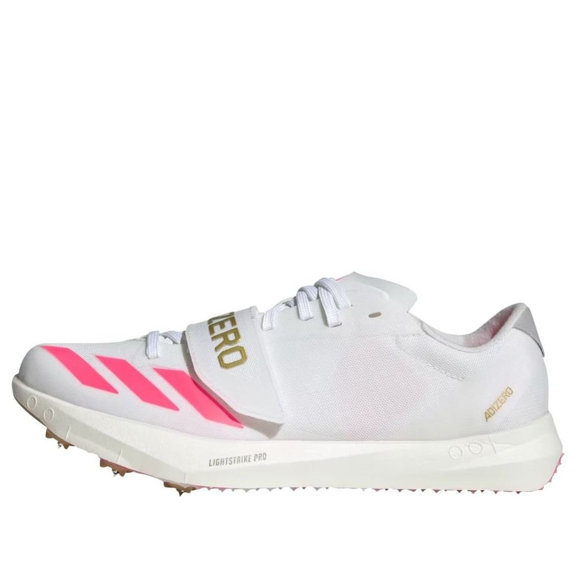 adidas Adizero TJ/PV 'White Pink Gold Metallic' KJ9542