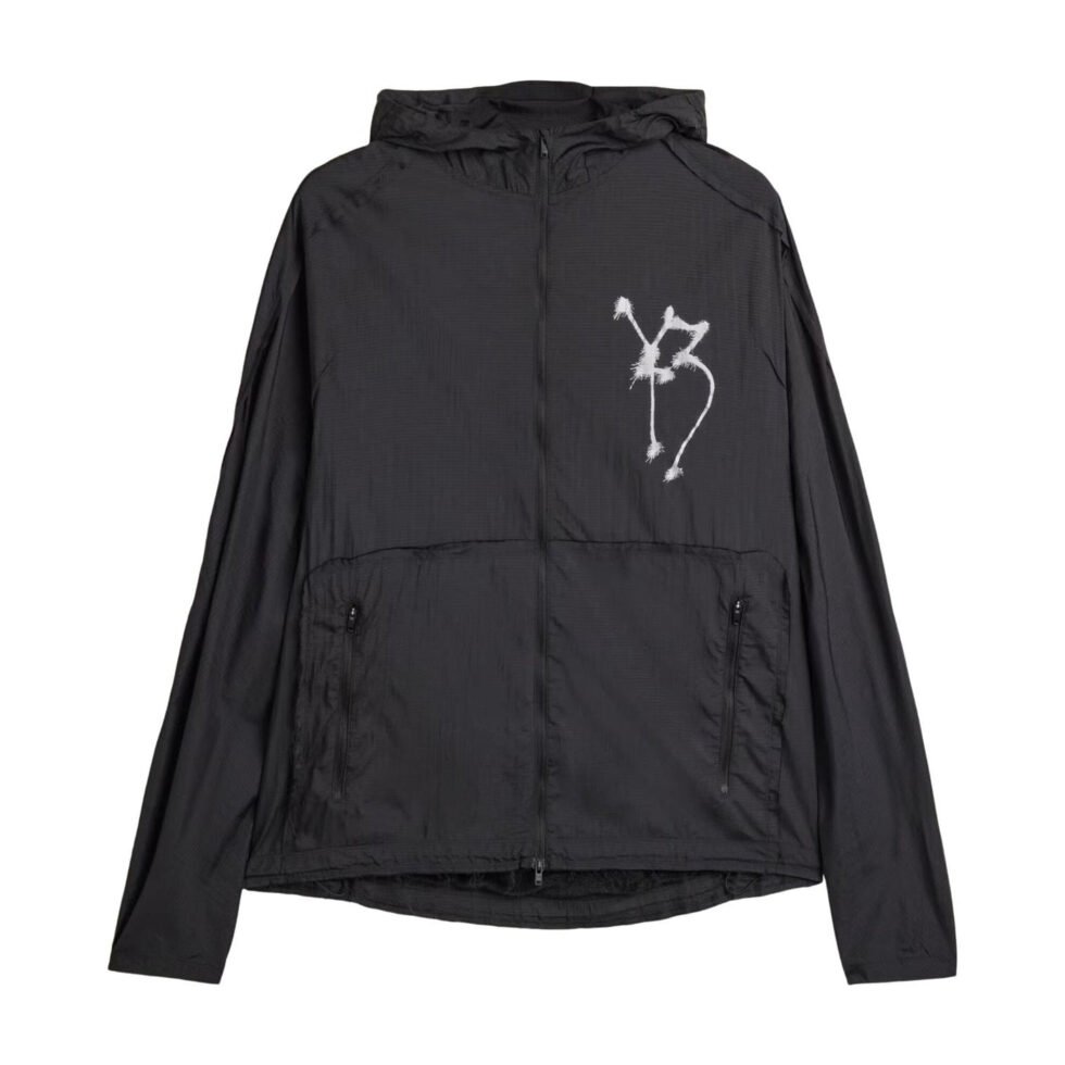 adidas x Y-3 Chito Graphic Running Jacket Asia Sizing 'Black' KR1105 - Image 2
