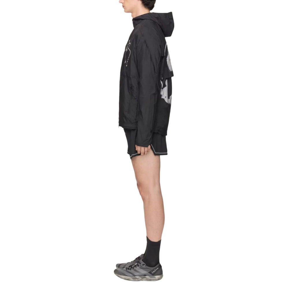 adidas x Y-3 Chito Graphic Running Jacket Asia Sizing 'Black' KR1105 - Image 4