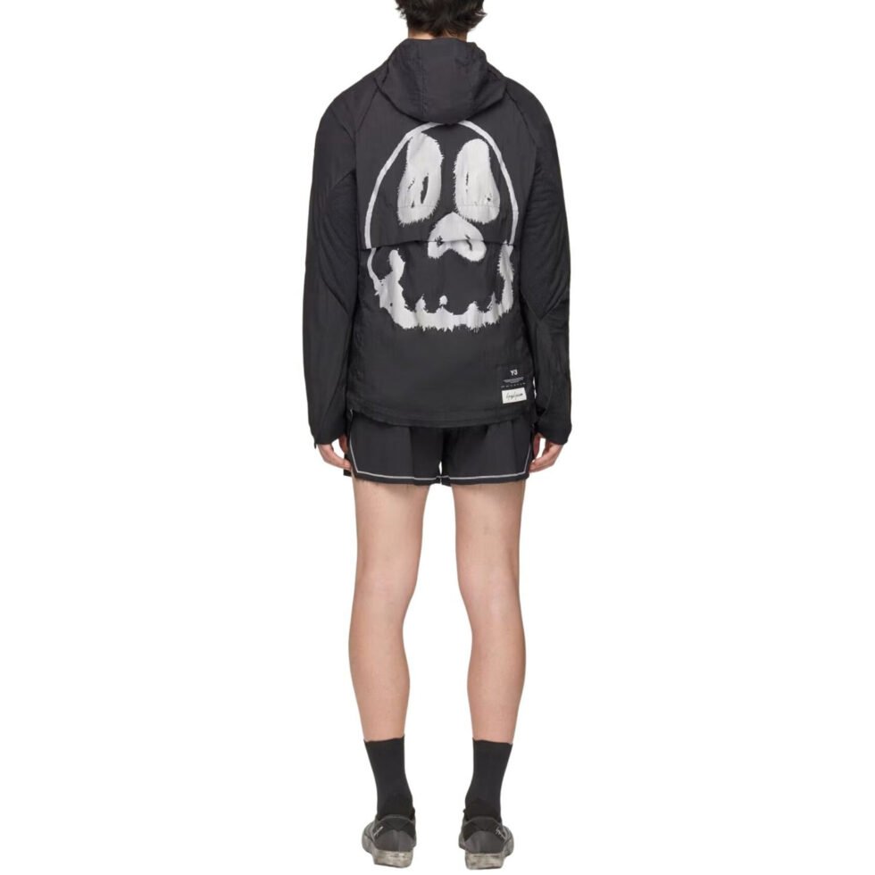 adidas x Y-3 Chito Graphic Running Jacket Asia Sizing 'Black' KR1105 - Image 5