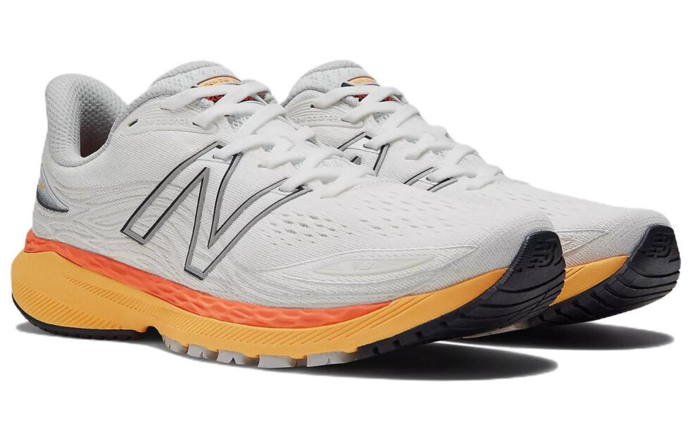 New Balance 860 V12 x Fresh Foam 'White Vibrant Apricotvibrant Orange' M860A12 - Image 3