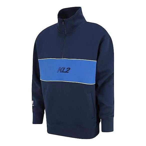 New Balance KawhiAsia Sizing 's Klawset 1/4 Zip Rugby Top 'Navy' MT23590-NNY