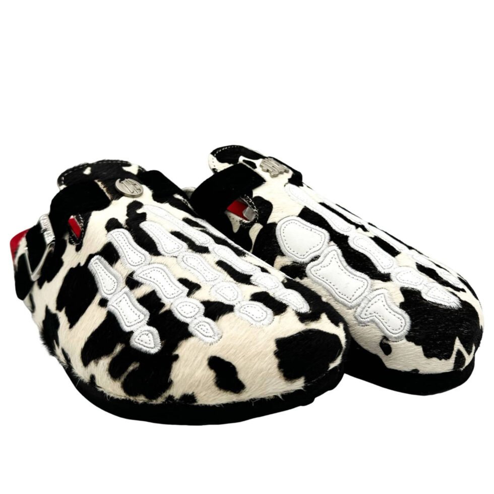 OMNEWYORK Octavious Marks Clog 'Black and White Cow' OMNY-BWC - Image 2