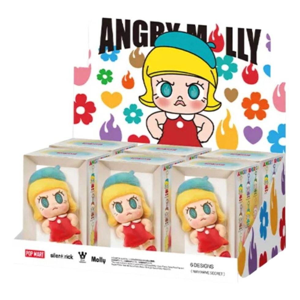 Pop Mart Angry Molly Angry Energy Series Plush Pedant Seal Case (6 Blind Boxes) PPMT-2602-0037-1070103033