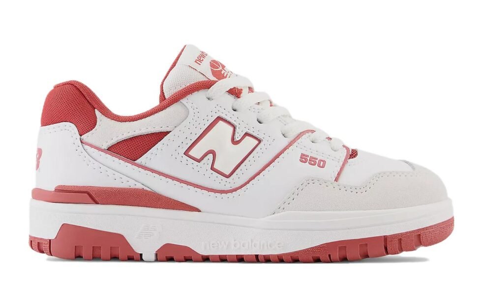 (PS) New Balance 550 Shoes 'White Red' PSB550TF - Image 2