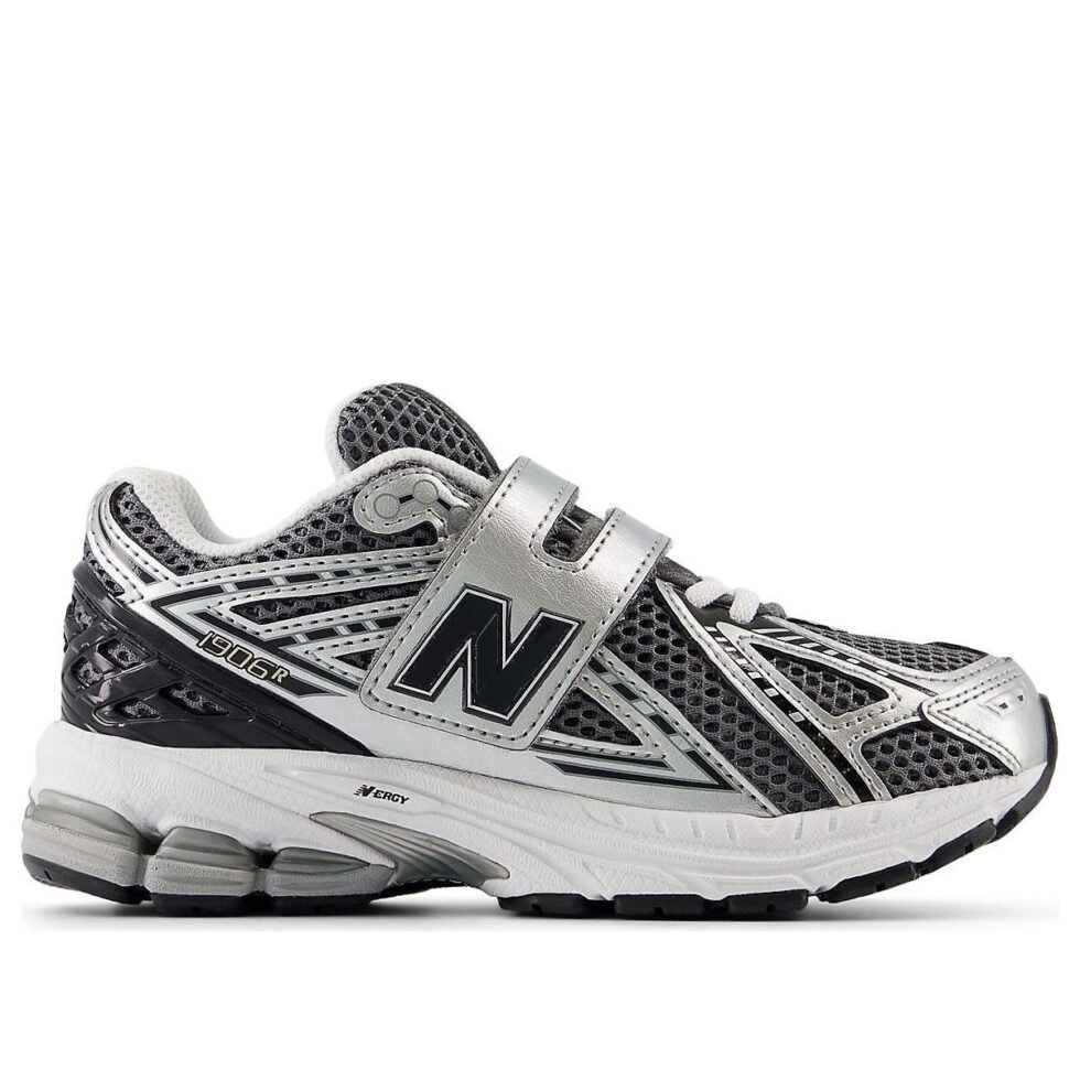 (PS) New Balance 1906 Hook & Loop Wide 'Silver Black' PV1906CG - Image 2