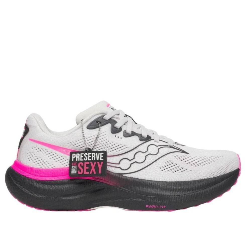 (WMNS) Saucony x Black Girls Run Ride 19 'Fog Hot Pink' S11055-400 - Image 2