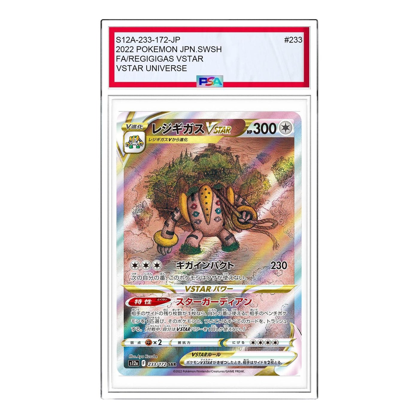 Pokemon VSTAR  Universe [s12a 233/172] 'Regigigas VSTAR SAR' S12A-233-172-JP