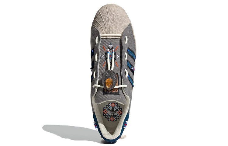 adidas originals Superstar Shoes 'Grey Blue Red' S29064 - Image 5