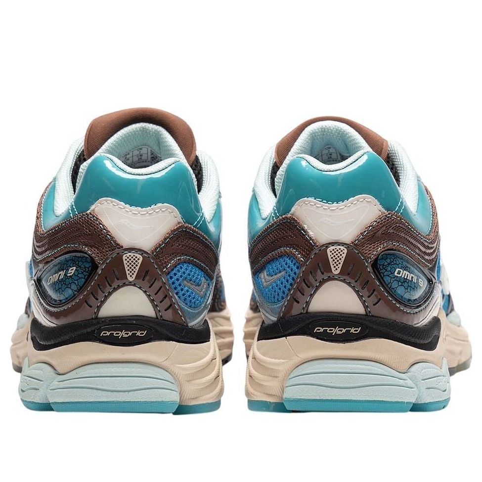Saucony x Footpatrol Pro Grid Omni 9 'Blue Brown' S70923-1 - Image 3