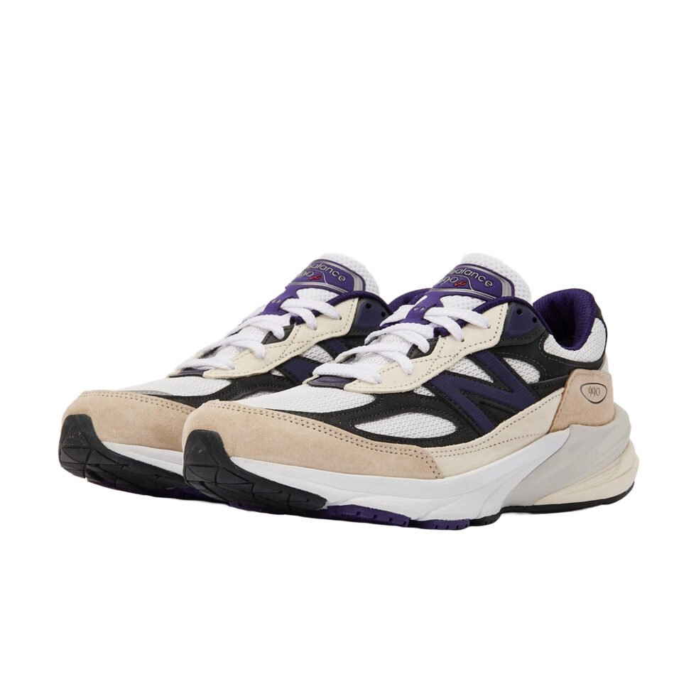 New Balance 990v6 Made In USA 'White Black Plum' U990WB6 - Image 2