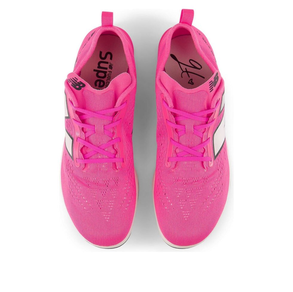 New Balance x Gabby Thomas FuelCell SuperComp MD-X v3 'Pink Heat White' UELRS6J6 - Image 3