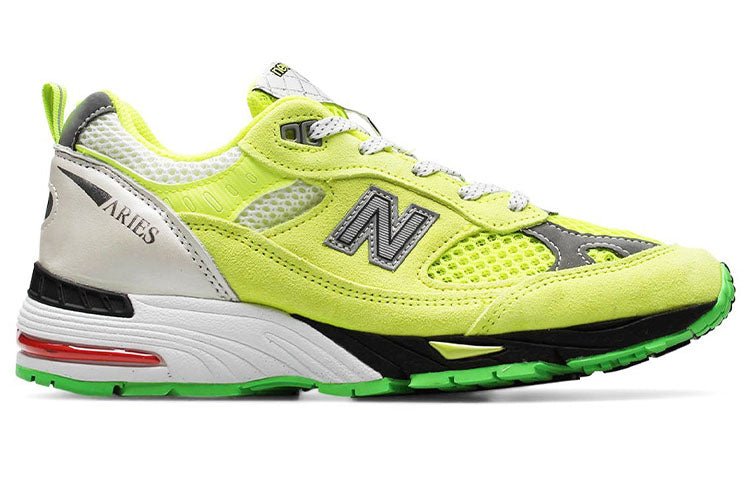 (WMNS) New Balance Aries x 991 Made in England 'Neon Yellow' W991AFL - Image 2