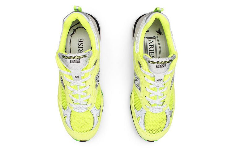 (WMNS) New Balance Aries x 991 Made in England 'Neon Yellow' W991AFL - Image 4