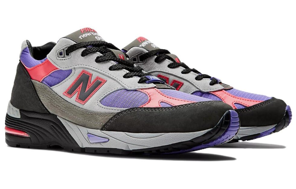 (WMNS) New Balance 991 Made in England x Palace 'Black Ultra Violet' W991PLE - Image 3
