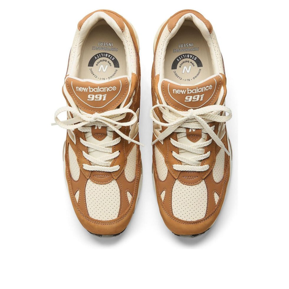 (WMNS) New Balance 991v1 Made in UK 'Chipmunk Birch' W991TW1 - Image 3