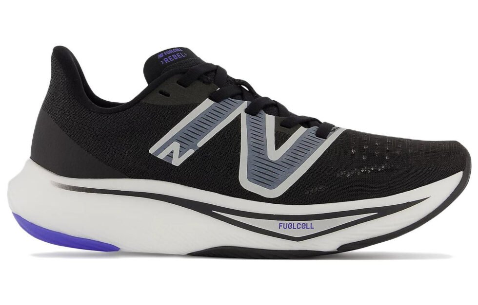 (WMNS) New Balance FuelCell Rebel v3 'Black Vibrant Spring Glo' WFCXMB3 - Image 2