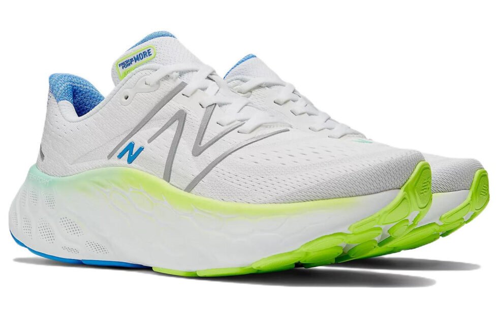 (WMNS) New Balance Fresh Foam X More v4 'White Cobalt' WMORWT4 - Image 3
